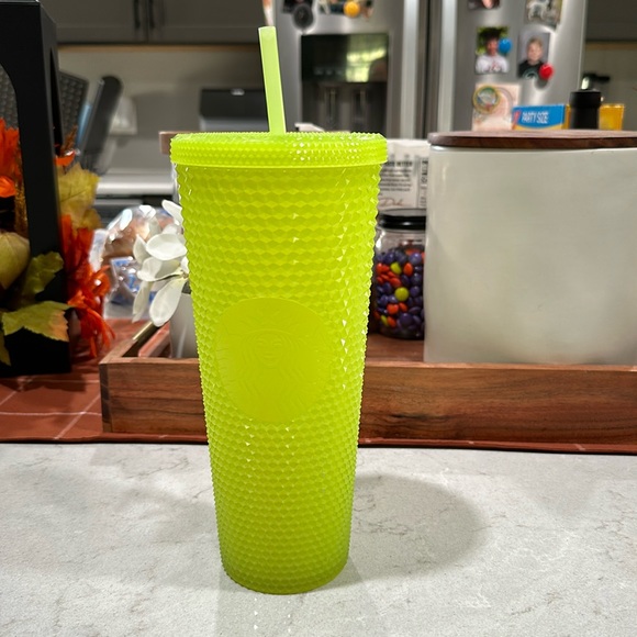 Starbucks Other - Neon green Starbucks cup used once